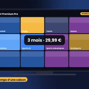 Abonnement IPTV 3 mois : un match diffusé sur un téléviseur de salon