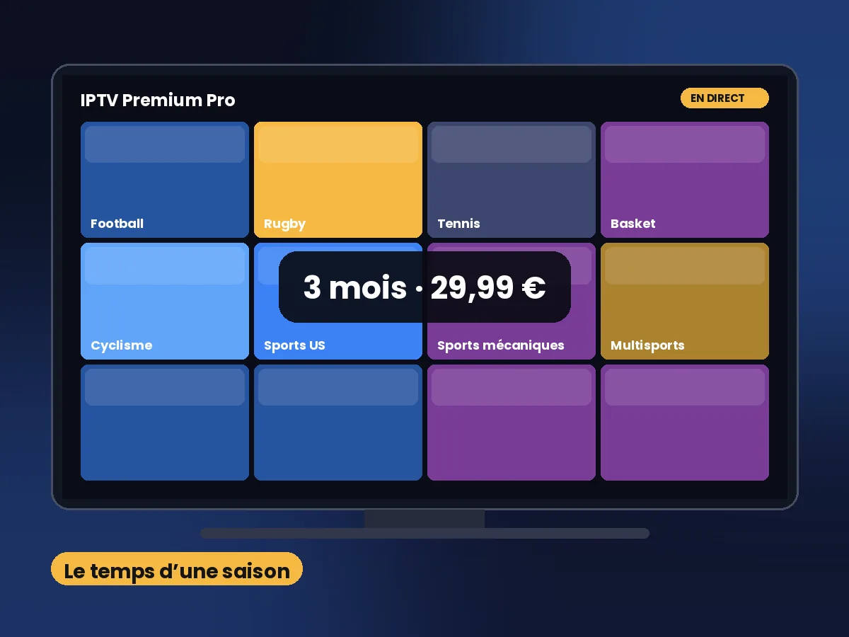 Abonnement IPTV 3 mois : un match diffusé sur un téléviseur de salon