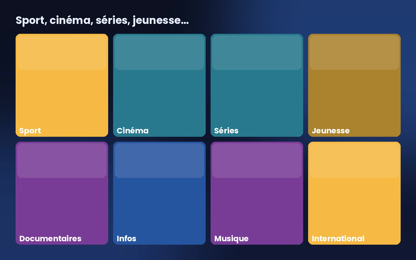 Famille devant une télévision avec abonnement IPTV sport et cinéma
